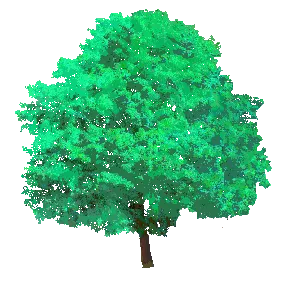 Pixel art of a tree